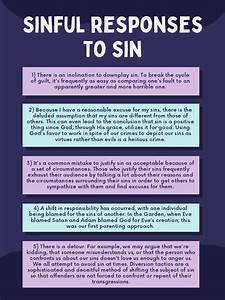 Bible Sinful Responses To Sin Chart Pdf Sin Confession Religion