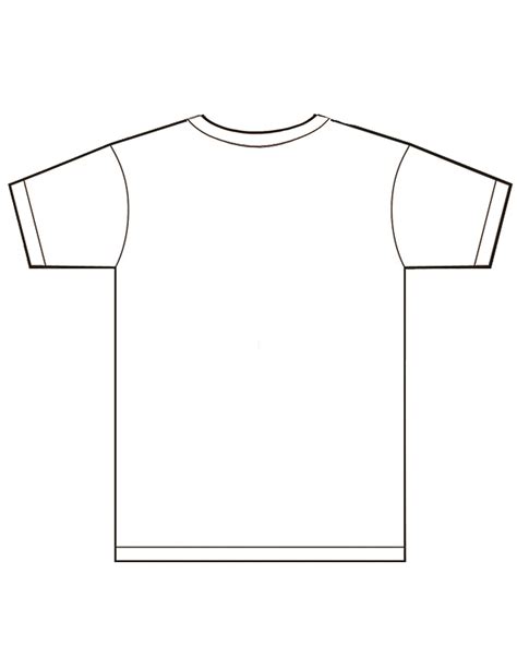 11 T Shirt Template Front And Back Images T Shirt Template Back