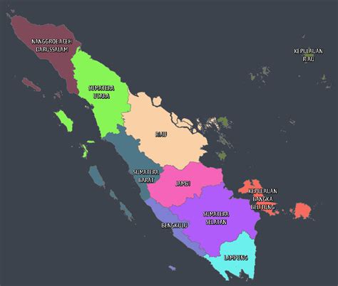 Peta Admin Se Pulau Sumatera Geogama Nusantara