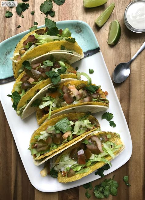 Tacos Veganos De Guacamole Receta De Cocina Fácil Sencilla Y Deliciosa