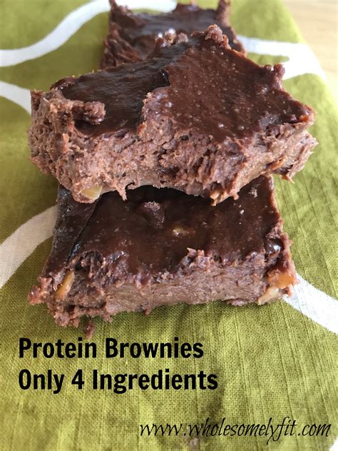 4 Ingredient Protein Brownies Wholesomely Fit