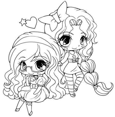 Cute Chibi Coloring Pages Printable Print Color Craft