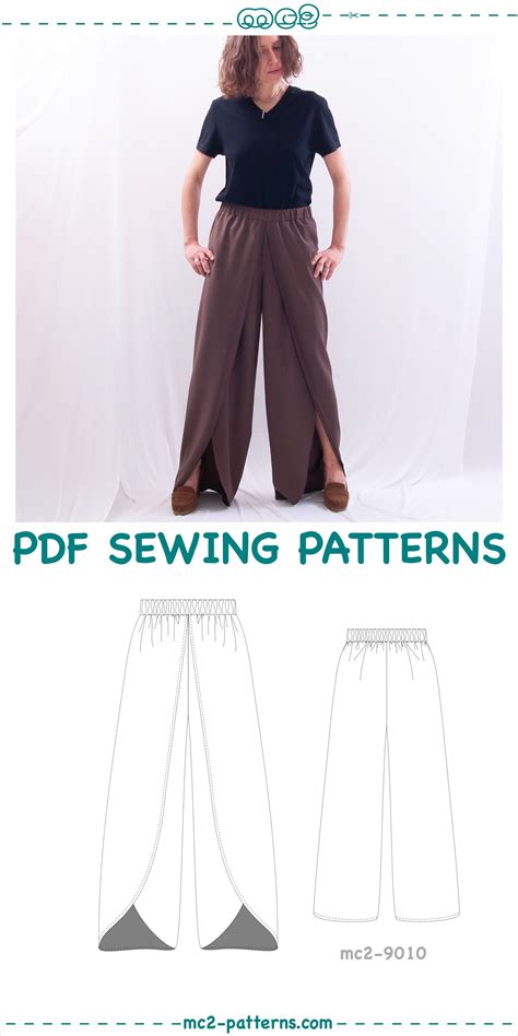 Dhoti-style Tulip-Wrap Pants/Salwar | Trousers pattern, Pants pattern