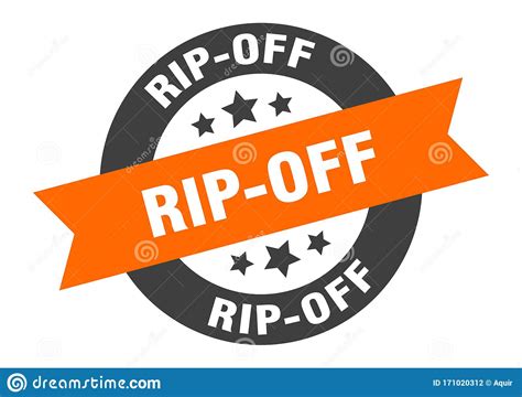 Rip Off Sign Rip Off Round Ribbon Sticker Stock Vector Illustration Of Vignette Badge