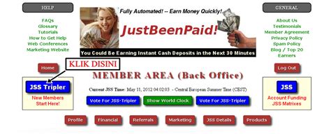 Setelah masuk akun, pada layar komputer anda akan tampil halaman akun. Panduan Mendaftar JSS Tripler - bisnis online justbeenpaid