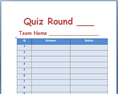 Printable disney movie trivia quiz. 21+ Free Quiz Template - Word Excel Formats