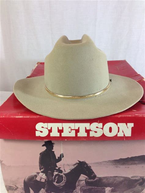 Stetson 3x Beaver Tan Cowboy Hat With Trim Size 6 78 Ebay