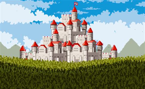 Pixel Art Castle By Camilaxiao On Deviantart