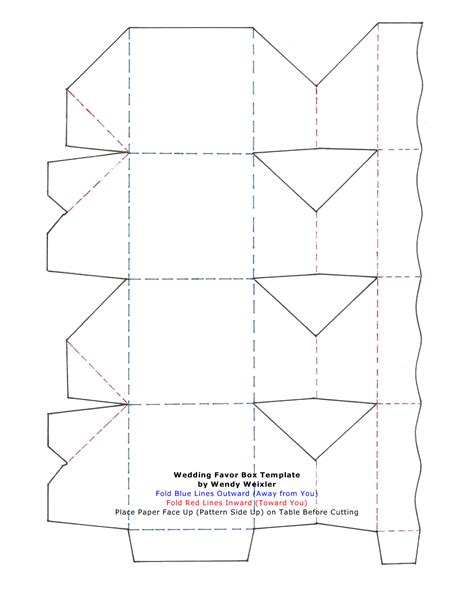 Free Printable Wedding Favor Box Templates Printable Templates