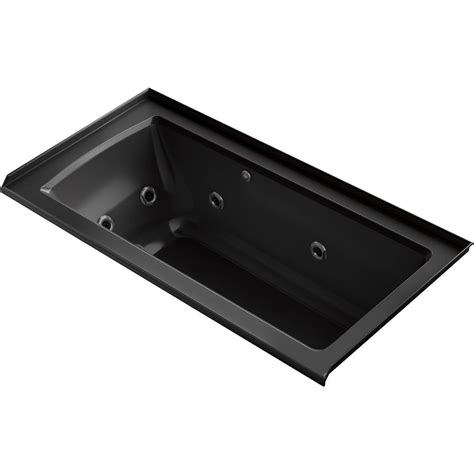 This archer bath offers both a relaxing whirlpool hydro massage and a soothing. KOHLER Archer 60 in. Right-Hand Drain Rectangular Alcove ...