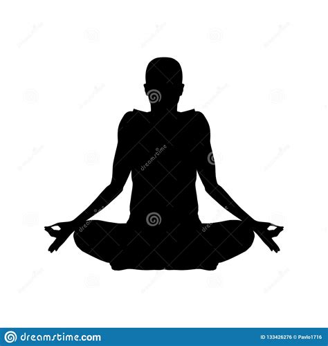 Yoga Silhouette Icon Stock Illustration Illustration Of Practice