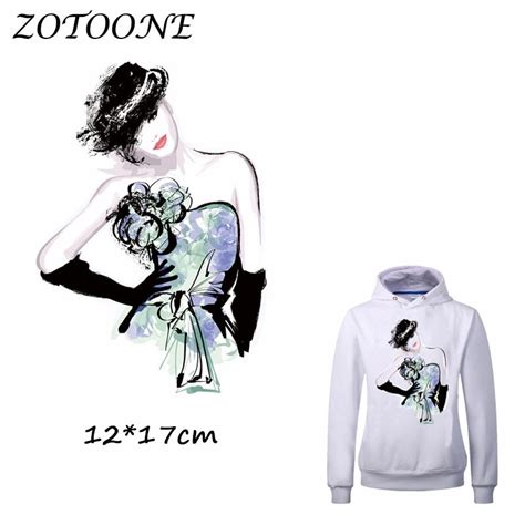 Zotoone Iron On Patches Pertty Girl Heat Transfer Patches For Clothing