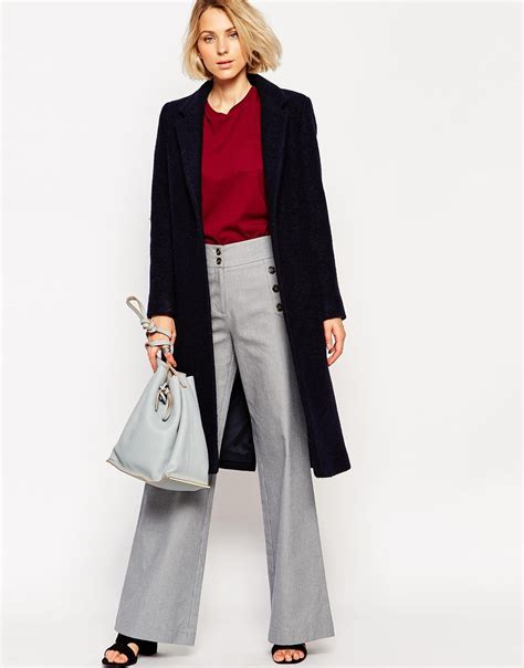 Notify me when this product is available one button coat. Lyst - Helene Berman Navy Edge To Edge Longline Coat in Blue