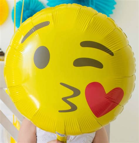 Emoji Mylar Balloons Party Celebration Decor Etsy