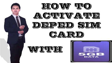 How To Activate Deped Sim Card With 5 Gb Data Youtube