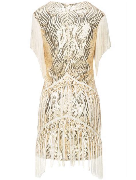 Buy Babeyond 1920s Flapper Dress Long Fringed Gatsby Dress Roaring 20s