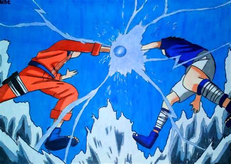 Naruto And Sasuke Rasengan Vs Chidori Clash By Narutodrawingchannel On Deviantart