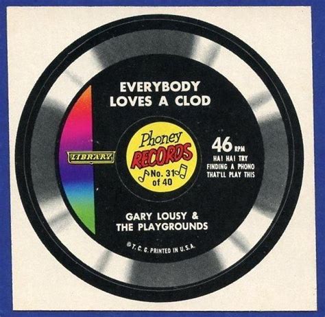 Phoney Record Stickers Gum Pack 1967 By Topps Bubble Gum Cards