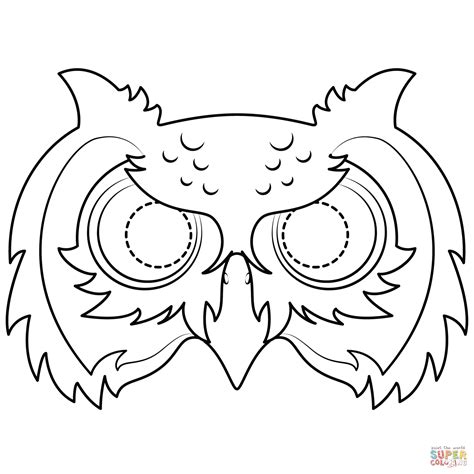 Owl Mask Coloring Page Free Printable Coloring Pages