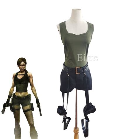Game Tomb Raider Lara Croft Cosplay Costume Women Sexy Halloween