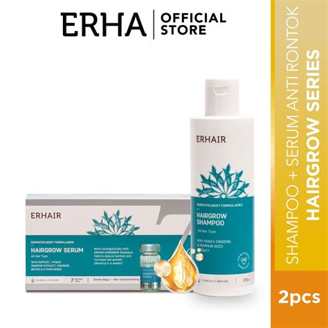 Helai demi helai jatuh ke lantai memang terkadang membuat mama terganggu dan jengkel. ERHA VP ERHAIR Hairgrow Shampoo 250ml & Hairgrow Serum ...