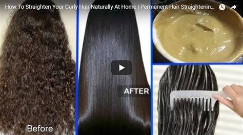 How To Straighten Your Curly Hair Naturally At Home Simple Craft Idea