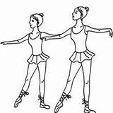 Coloring Ballet Class Hellokids Dancing Drawing sketch template