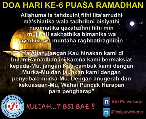 Doa Hari Ke-6 (Keenam) Puasa Ramadhan 1436 Hijriah - IMANIAWAN.ID