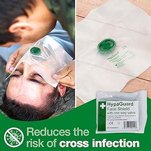 HypaGuard Face Shields For CPR Resuscitation Pack Of One Way Valve Masks Amazon Co Uk