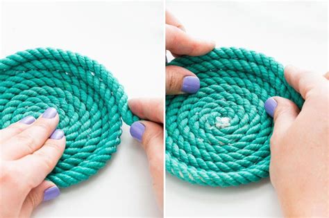 How To Make Beautiful No Sew Rope Bowls Rope Crafts Rope Crafts Diy