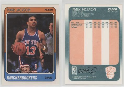 (redirected from mark jackson (basketball)). 1988-89 Fleer #82 Mark Jackson New York Knicks RC Rookie Basketball Card | eBay