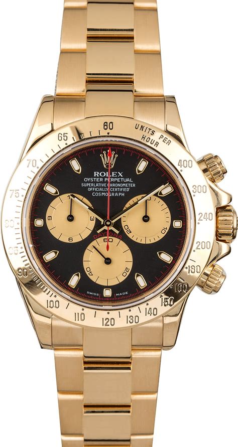 Designed as a timepiece for racers. Rolex Daytona Cosmograph 116528 Yellow Gold