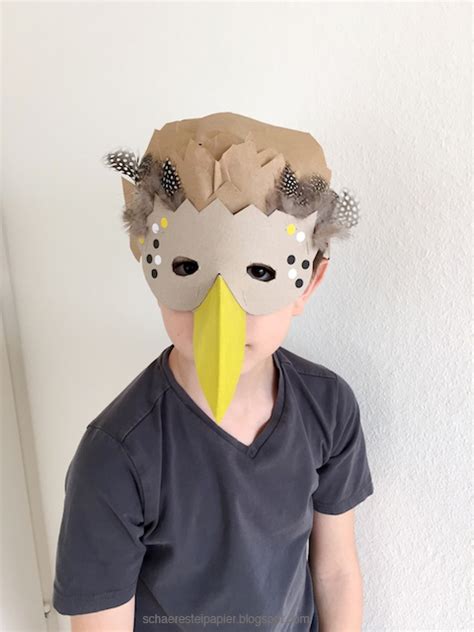 Schaeresteipapier Diy Vogelmasken Für Kinder Drossel Und Amsel