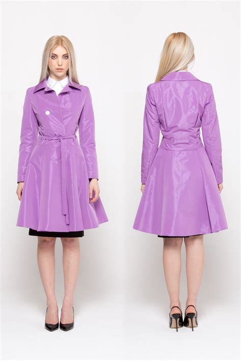 Csf Aw 14 15 Orchid Purple Trench Coat With Feminine Silhouette