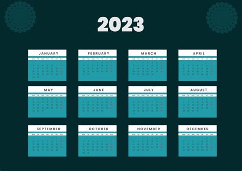 Premium Vector 2023 Calendar Illustration