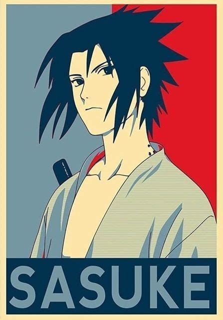 Sasuke Uchiha Poster Anime Manga De Naruto Impresión De Póster