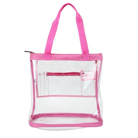 Clear Handbag Medium Pink Tote The Clear Bag Store