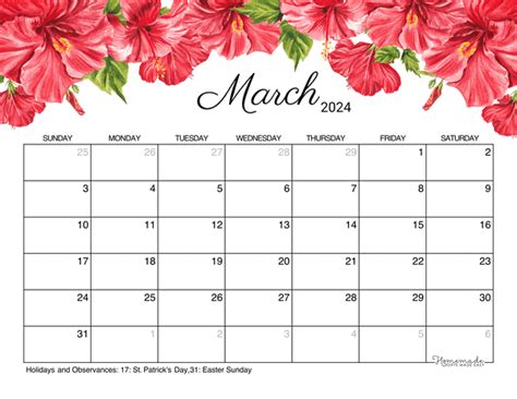 Cute march 2024 calendar