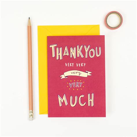 'thank you very very much'! thank you card by jen roffe 