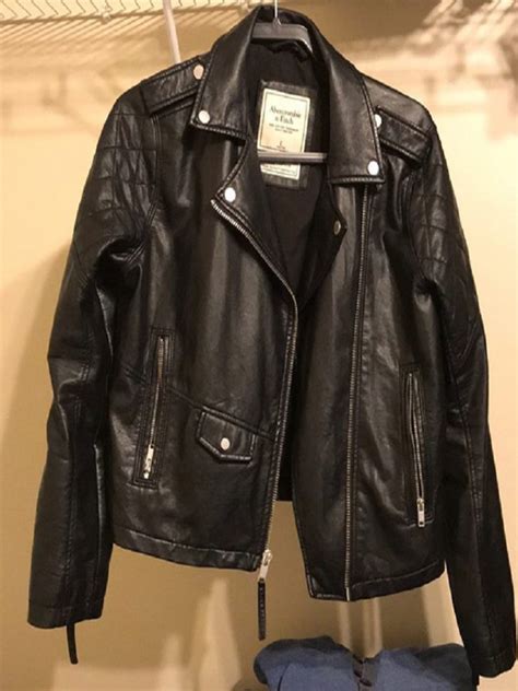 Women Abercrombie And Fitch Vegan Leather Jacket Stars Jackets