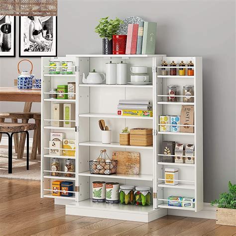 Bianyq 41 Kitchen Pantry Farmhouse Pantry Cabinet Storage Cabinet With