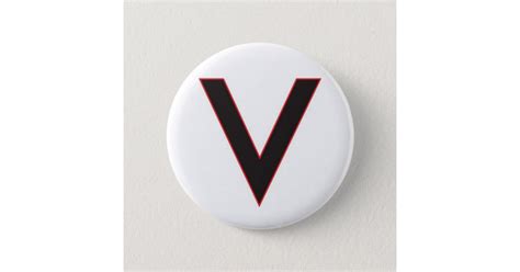 V Is For Victory Pinback Button Zazzle