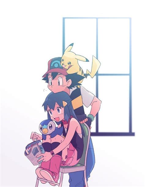 Ash And Dawn Fan Art Pearlshipping Ash And Dawn Pokemon Game Characters Pokemon Characters