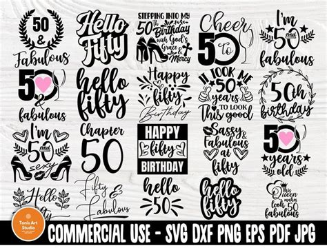 50th Birthday Svg Fifty Svg Hello 50 Svg Png Etsy Svg Quotes Funny
