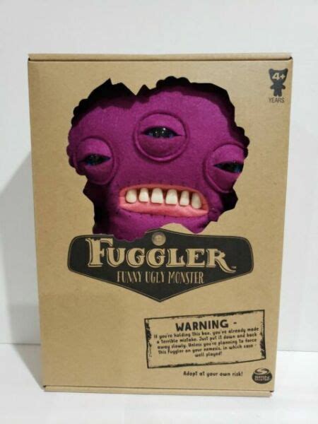 Spin Master Fuggler Purple Annoyed Alien 3 Eyed 9 Felt Funny Ugly