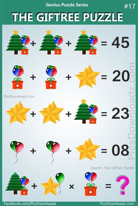 The Tree Puzzle Genius Puzzle Series 17 With Answer Maths