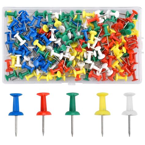 Buy Dokpav 180 X 5 Multicoloured Coloured Decorative Push Pins Plastic