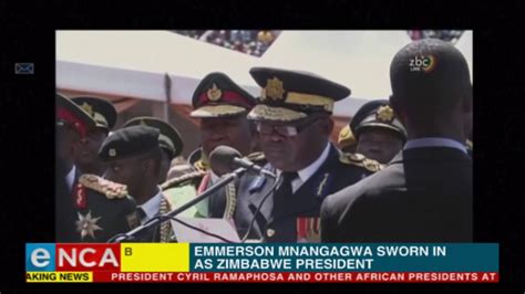 Emmerson Mnangagwa Is Sworn In As Zimbabwes President Youtube