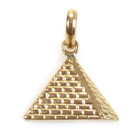 18k Gold Pyramid Pendant Egyptian Jewelry Egypt7000