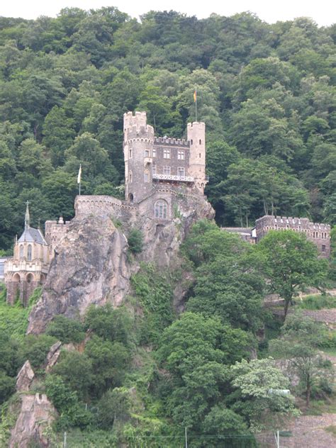Burg Rheinstein On Trechtingshausen Along The Rhein River Germany